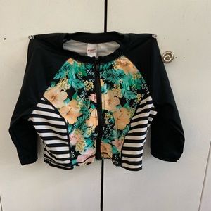 Zip up swim top